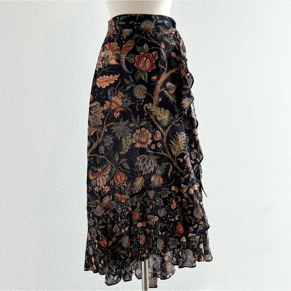 House of Hackney x & Other Stories Co-Lab Floral Ruffle Midi Wrap Skirt 4-6